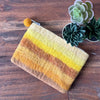 Honey Stripe Zipper Pouch - Yellow