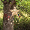 Handcrafted Ornate Star Chime, Recycled Iron and Glass Beads