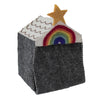 Rainbow Hand-stitched Felt Nativity Set with Storage Barn (12 Pieces)