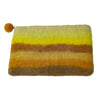 Honey Stripe Zipper Pouch - Yellow