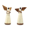 Set of Two 5.5in Standing Sisal Angels - Devotional