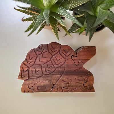 Handmade Tortoise Sheesham Wood Puzzle Box