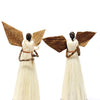 Set of Two 5.5in Standing Sisal Angels - Devotional