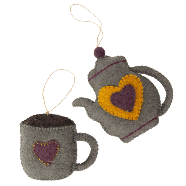 Felt Coffee Mug Ornament Kit-felt Gift Card Holder-coffee Crafts