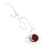 Sun and Moon Red Jasper Pendant with Chain