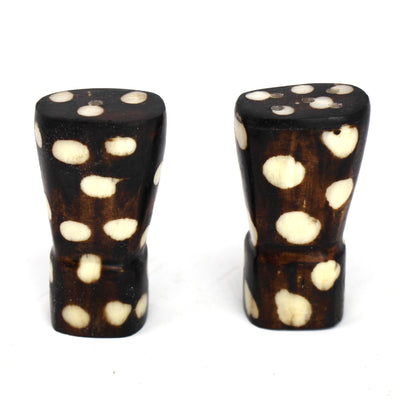 Batik Bone Salt & Pepper Shakers, Traditional Batik