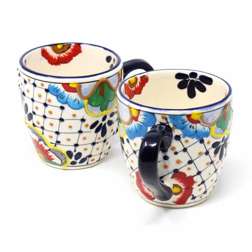 Encantada Handmade Pottery Spoon Rest - Dots & Flowers